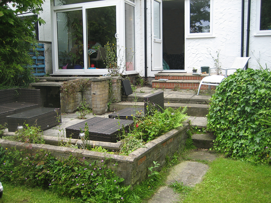 Photograph of garden before the redesign